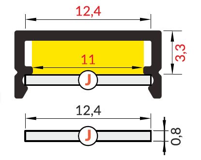 StrongLumio krycí lišta J Begtin/Begton 12 naklapávací/výsuvná mléčná 2000mm