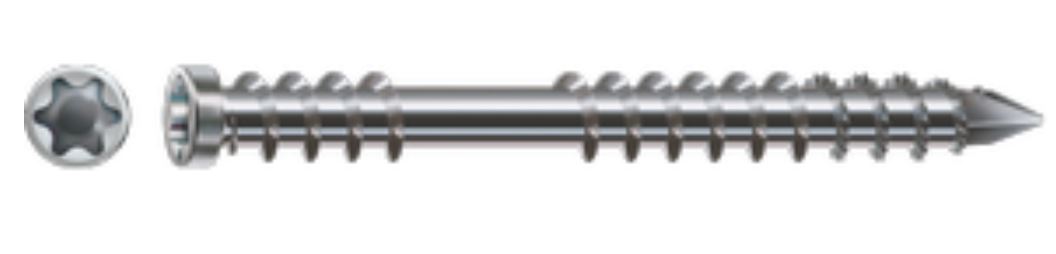 SPAX vrut 5x50mm terasový cylindrická hlava TXS nerez A2 C stříbrný