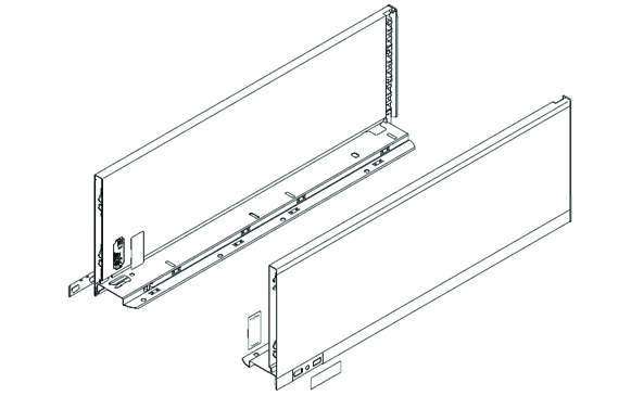 BLUM 770M6502S bočnice Legrabox M 650mm šedá