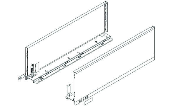 BLUM 770C6502S Legrabox, bočnice C pure 650mm, šedá