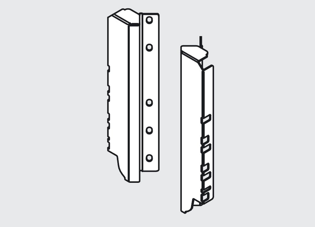 BLUM Z30D000SL45-držák zad na Space Corner bílý P+L