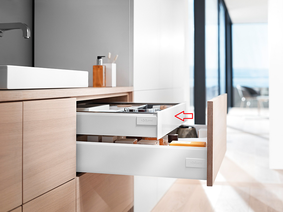 BLUM Antaro, zásuvka M 500mm/30kg, Blumotion/TOB, bílá, vnitřní