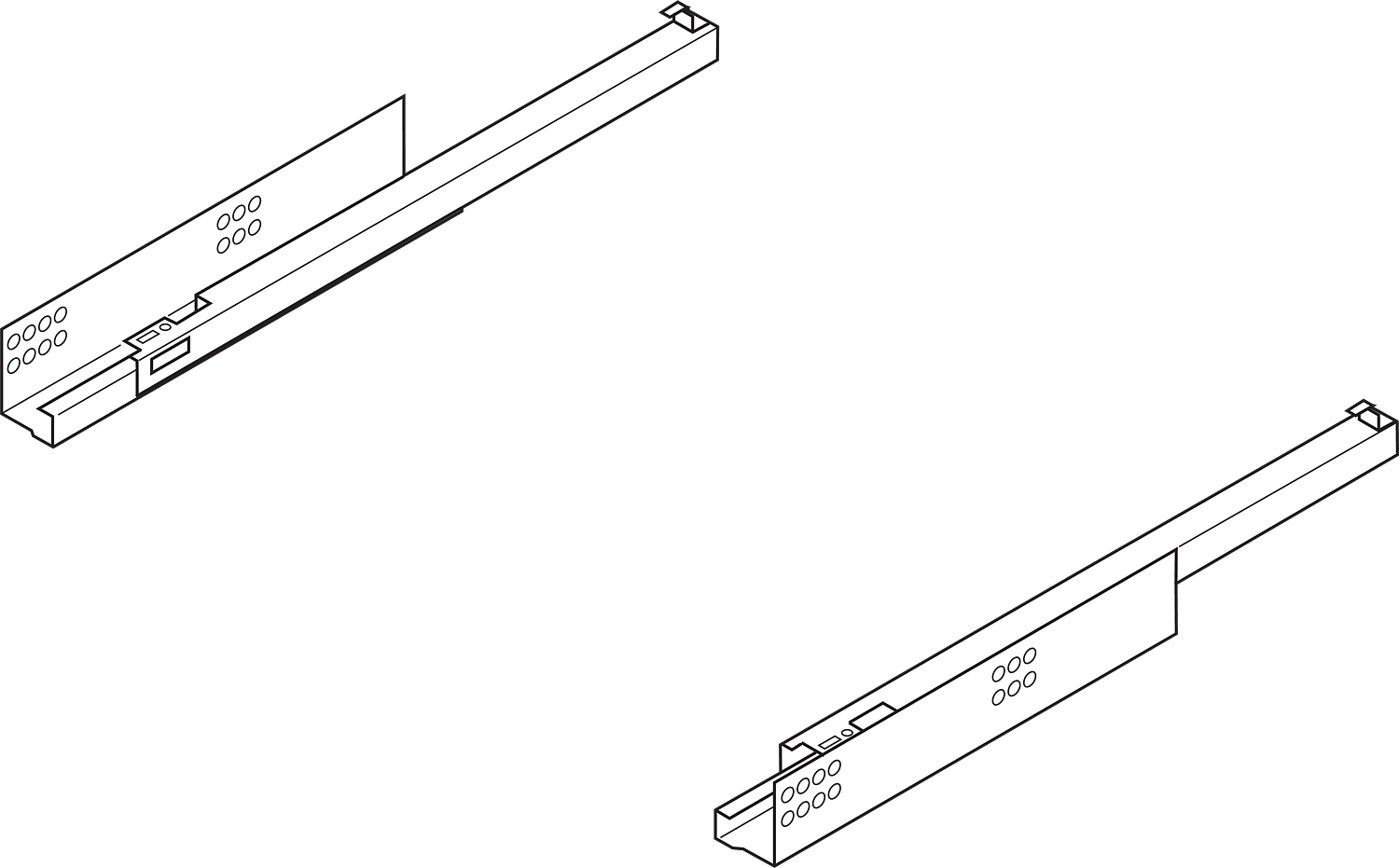 BLUM 550H6000B Tandem částečný 600mm tl