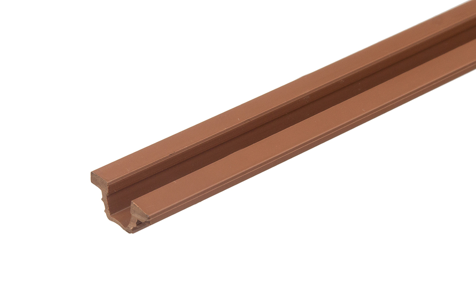 StrongLine plastové kování pro posuvné dveře horní/spodní vedení 1,8m hnědá