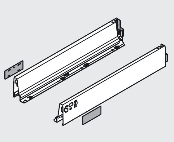 BLUM 378M2702SA bočnice Antaro 270 šedá P+L