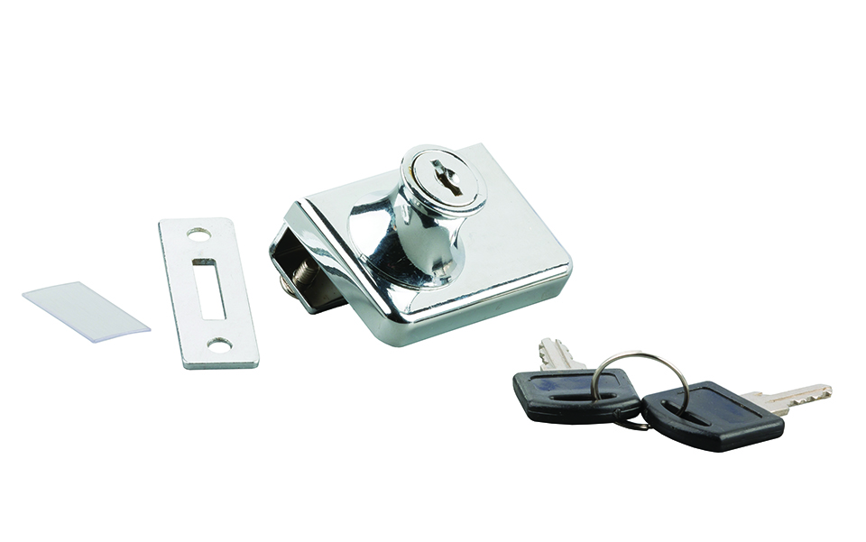 StrongLocks Zámek na dvě skla chrom