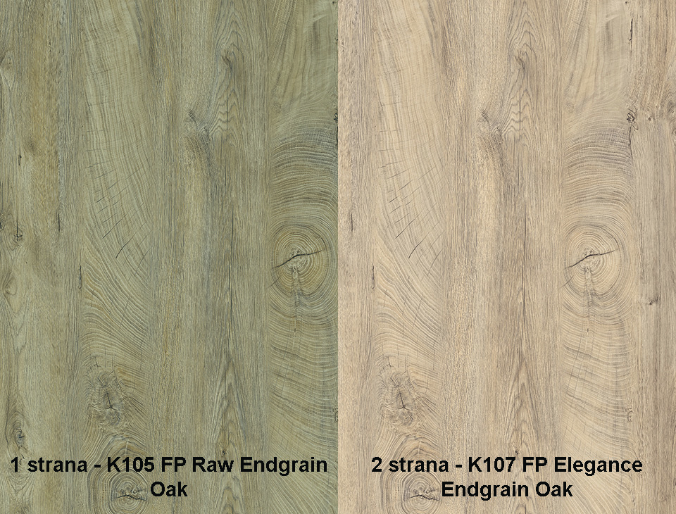 Zástěna Raw Endgrain K105 FP/ Elegance Endgrain Oak K107 FP 4100 x 640 x 10mm