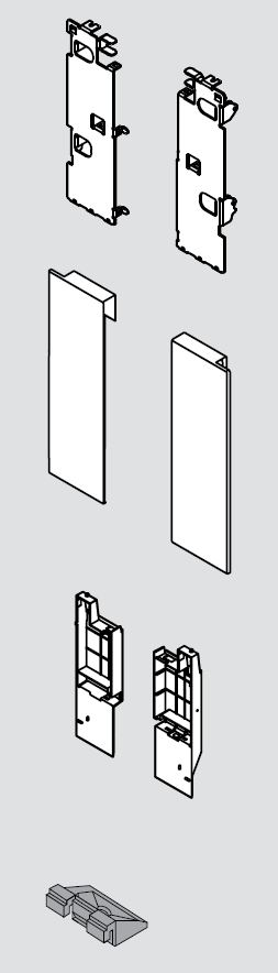 BLUM ZI7.3CS0 Legrabox, čelní příchyt vnitřní zásuvky C, šedá