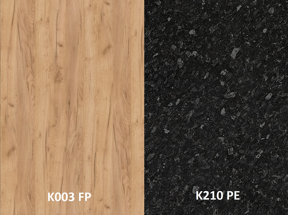 Zástěna Gold Craft Oak K003 FP/Black Flint K210 PE 4100 x 640 x 10mm