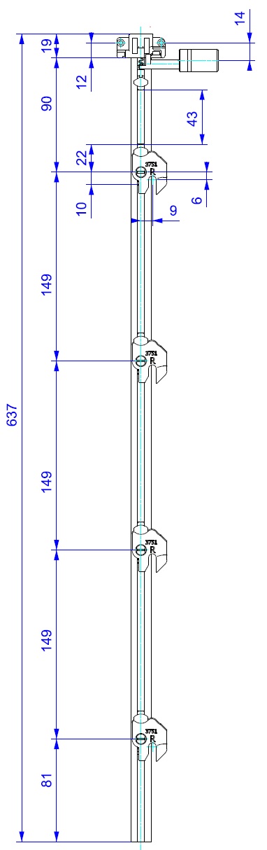 LEHMANN Tyč SVS3 TYP 9 (1+4 délka 639)