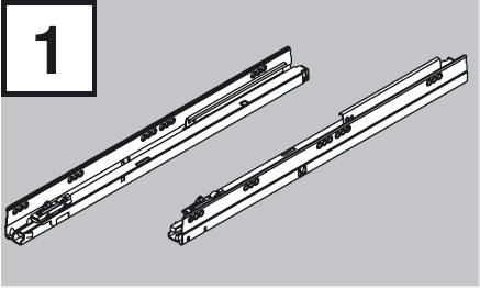 BLUM 576.5001B výsuv Tandembox 500mm 65kg P+L