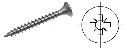 StrongFix Vrut PZ 3x16mm zápustná hlava zinek bílý