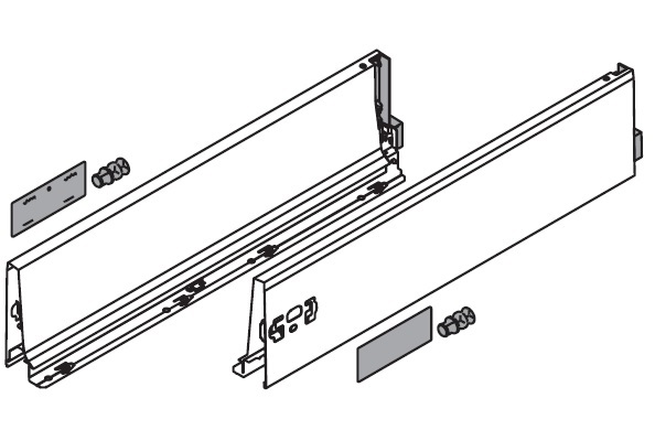 BLUM 378K5002SA bočnice Antaro 500 bílá P+L