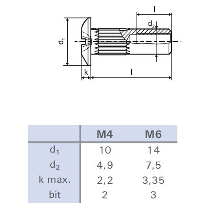 Spojovací kování matka M6x30mm  Ni