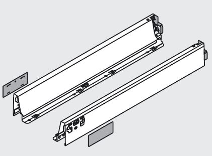 BLUM 378N5002SA bočnice Antaro 500 šedá P+L