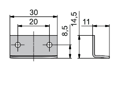 LEHMANN Úhelníková zarážka 30 mm