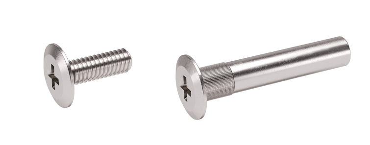 IF Spojovací kování FLAT M4x30 - 40mm komplet nikl