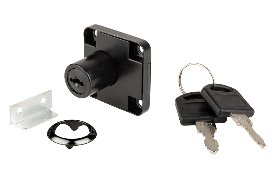 StrongLocks Zásuvkový zámek černý - různé kombinace + kovový protikus