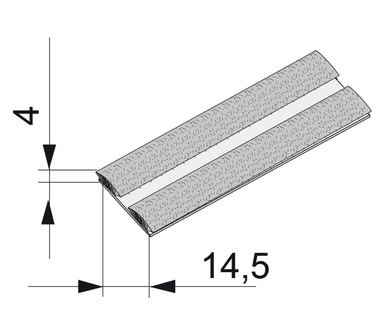 SEVROLL 20288-SV dorazový kartáč zásuvný 14x4mm bílý