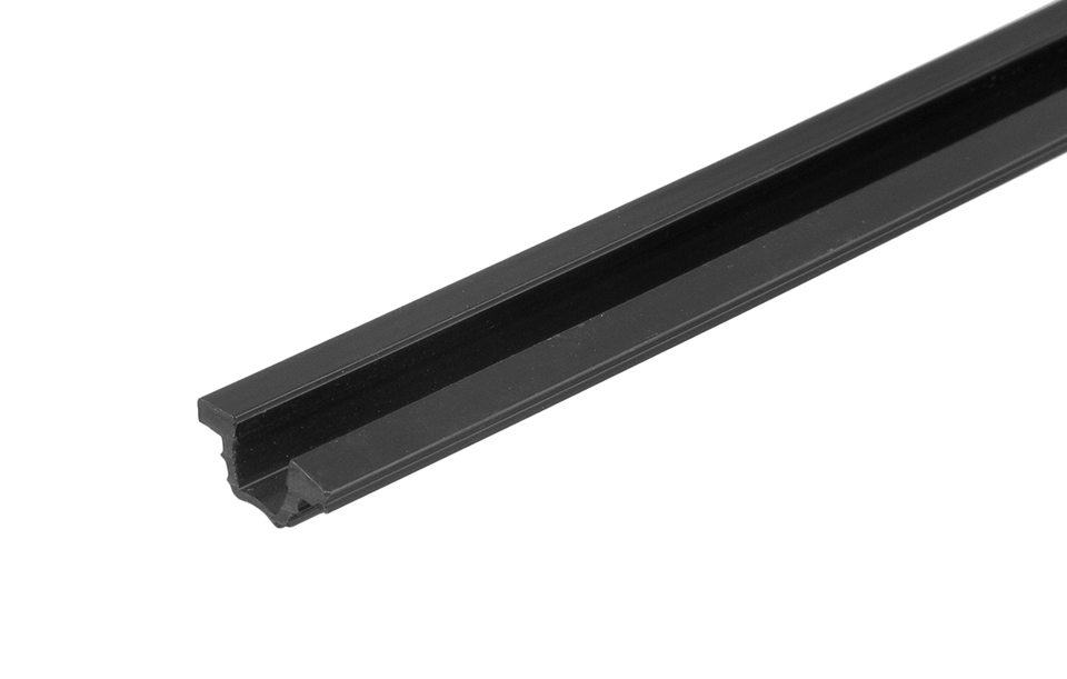 StrongLine plastové kování pro posuvné dveře horní/spodní vedení 1,8m černá