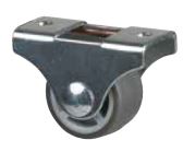 StrongCastors Kolečko 25 mm, šedé, pevné, měkčený běhoun