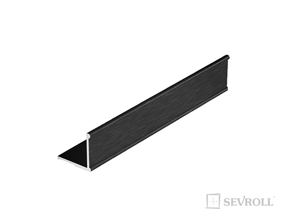 SEVROLL 03464 úhelník K2 3m černá kartáčovaná