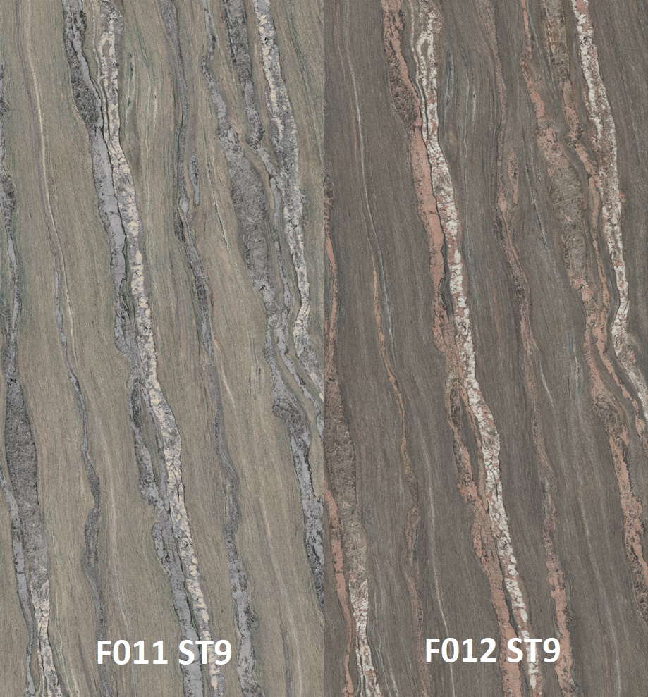 Zástěna granit magma šedý F011 ST9/granit magma červený F012 ST9 4100 x 640 x 9,2mm