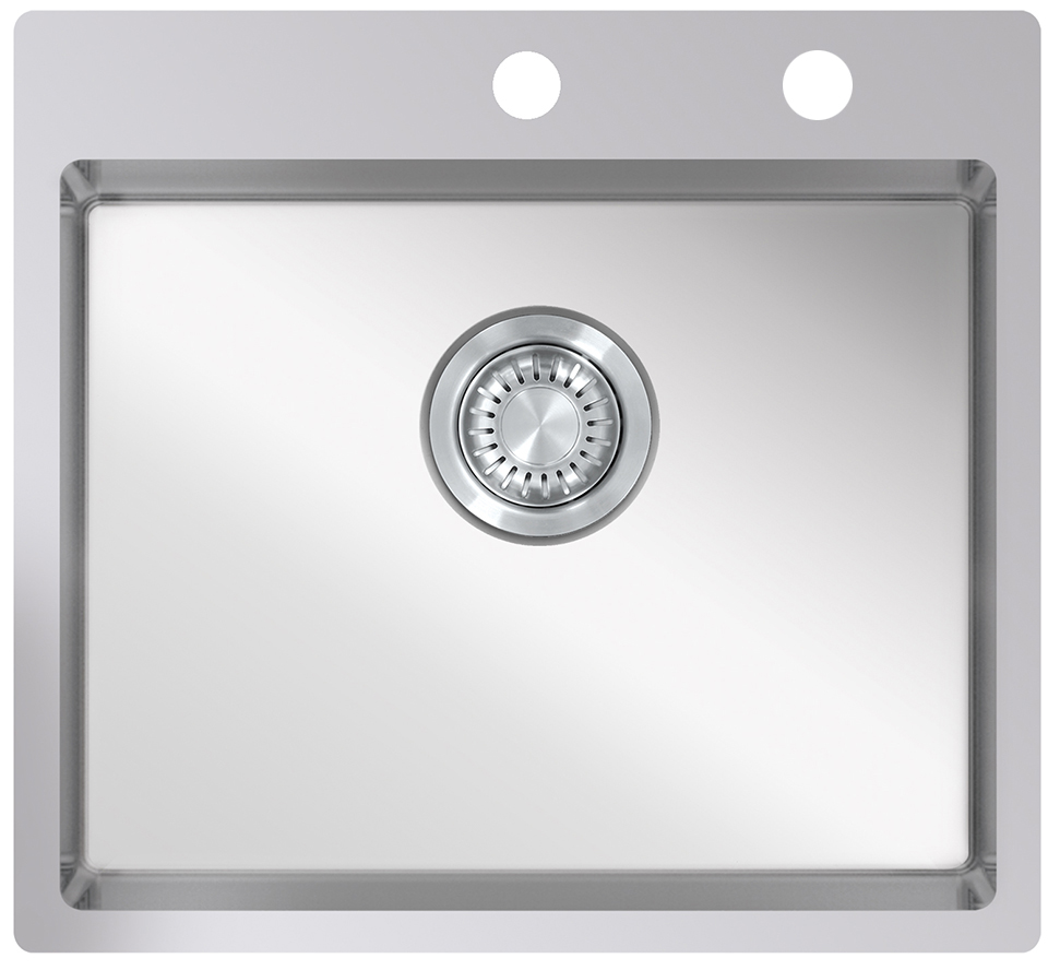 StrongSinks S3 Dřez Duna 500, rozměr 500 x 505 mm nerez s excentrem