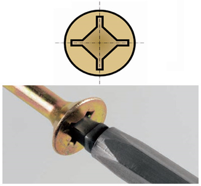 UNIQUADREX Vrut 3x40mm zápustná hlava zinek žlutý