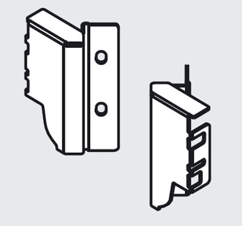 BLUM Z30M000S.45 Antaro, držáky zad M pro Space Corner, šedá