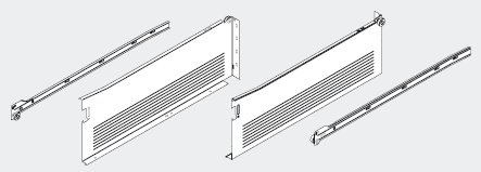 BLUM 320H4500C15 Metabox, zásuvka H 450mm, bílá