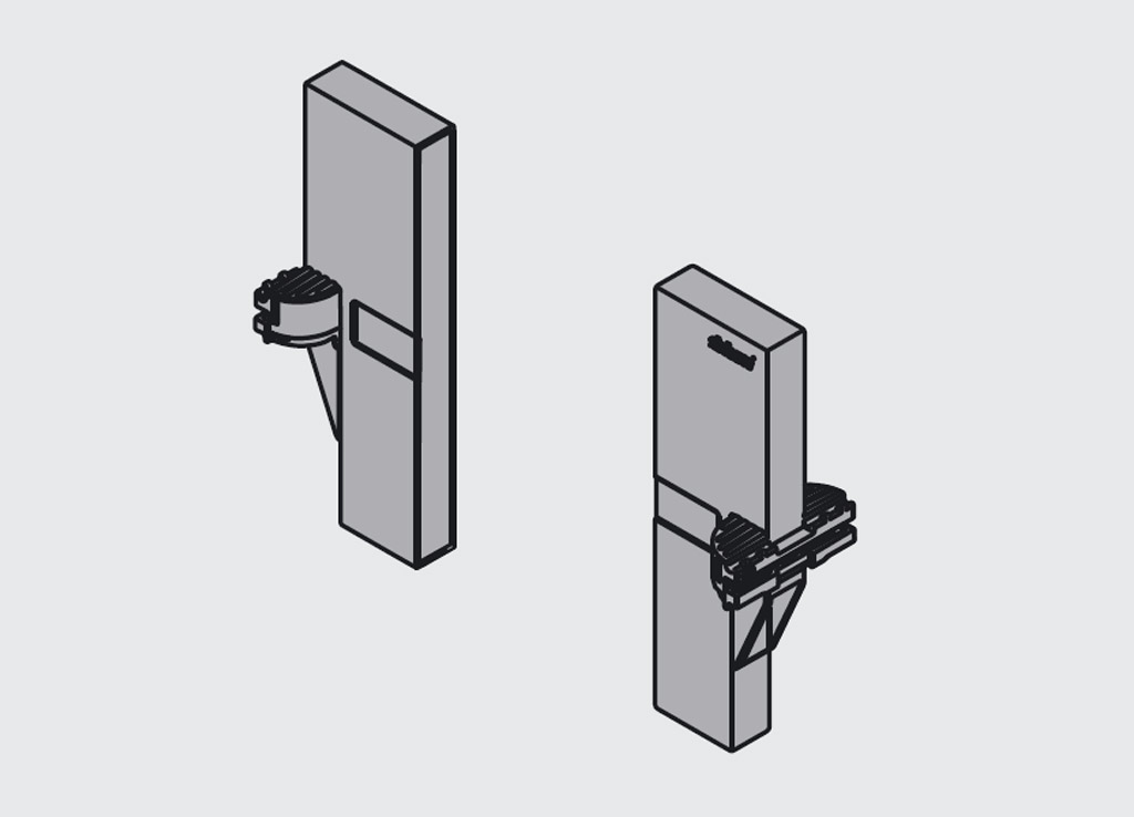 BLUM Z40L0002 koncovka pro příčku bílá