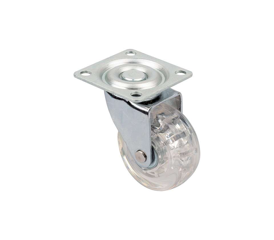 StrongCastors kolečko TOP-E průměr 50mm transparentní čirá bez brzdy