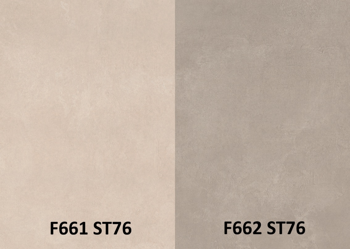 Zástěna kámen calcit pískově béžový F661 ST76/kámen calcit oblázkově šedý F662 ST76 4100 x 640 x 9,2mm