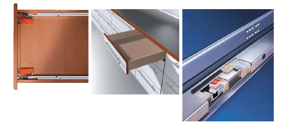 BLUM 550H4000B Tandem, částečný výsuv 400mm/30kg, Blumotion