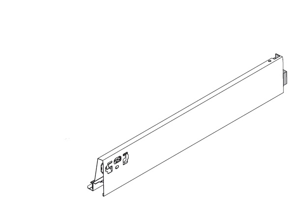 BLUM 378M4502SA Antaro, bočnice M 450mm, bílá, pravá