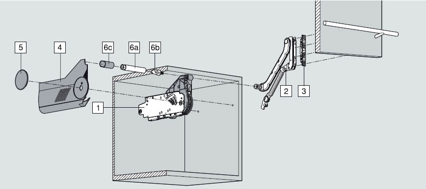 BLUM 20Q1061UA stabilizační tyč pro Aventos HL