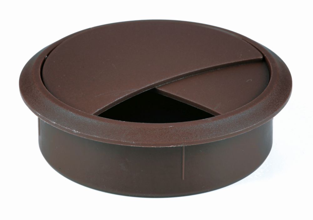 Průchodka plastová 70mm hnědá