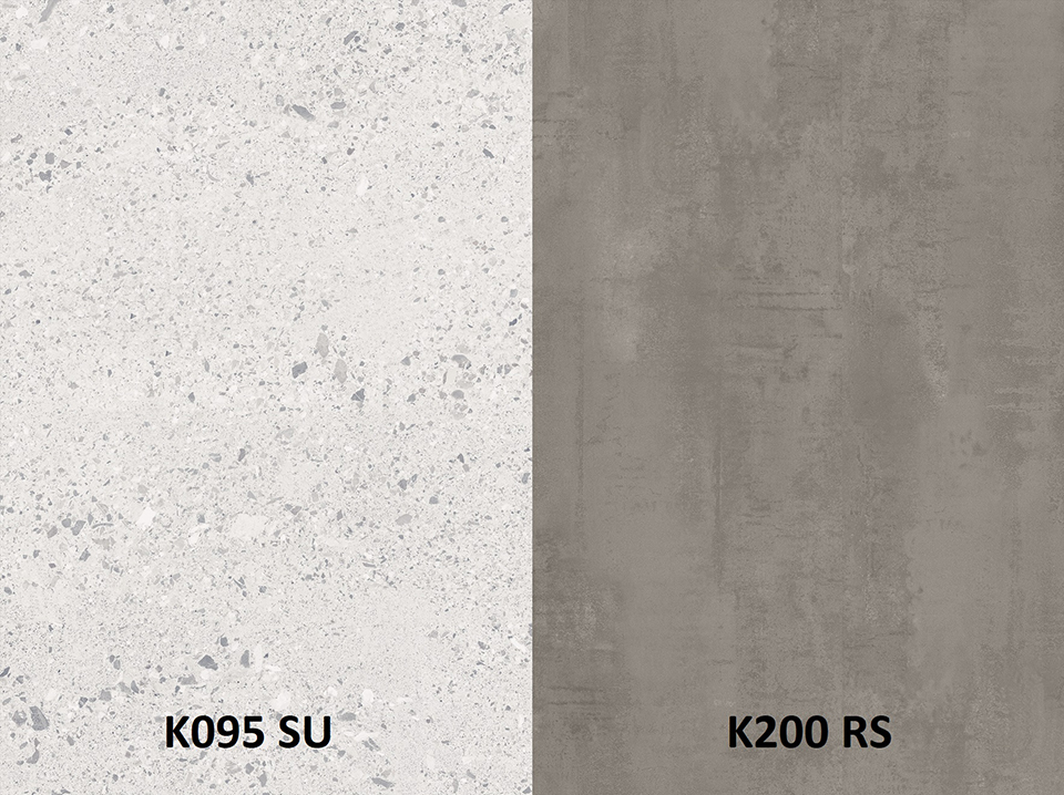 Zástěna Light Terrazzo K095 SU/Light Grey Concrete K200 RS 4100 x 640 x 10mm