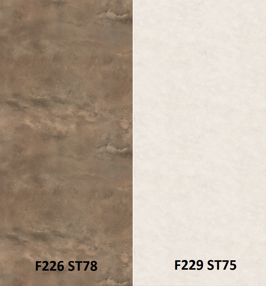 Zástěna mramor cremona F229 ST75/titanit pískově béžový F226 ST78 4100 x 640 x 9,2mm