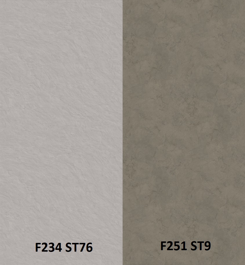 Zástěna břidlice světle šedá F234 ST76/kámen gavi taupe F251 ST9 4100 x 640 x 9,2mm